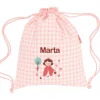 Mochila Saco Vichy Little Red Personalizable