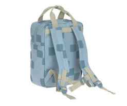 Mochila Square Pattern Party Blue / Green Personalizable