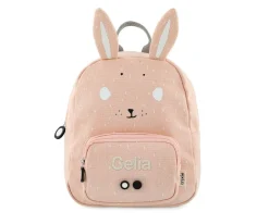 Mochila Trixie PEQUEÑA Mrs. Rabbit con Llavero Personalizado