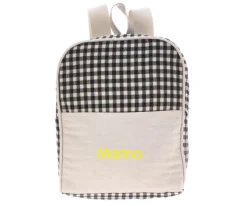 Mochila Vichy Negro Personalizable