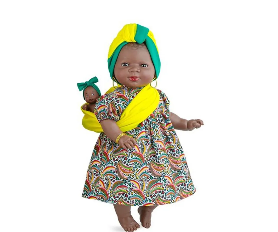 Muñeca Kenia Fruits con Bebé 45cm