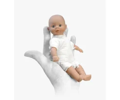 Muñeco Minis Téo con Capazo Vichy Azul