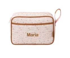 Neceser de Viaje Impermeable Flores Personalizable