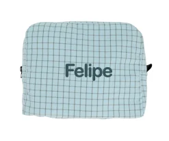 Neceser Grande Nordic Check Blue Personalizable