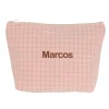 Neceser Infantil Nordic Check Blush Personalizable