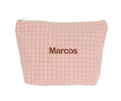 Neceser Infantil Nordic Check Blush Personalizable