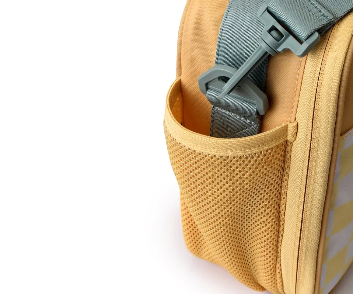 Nevera Rígida Stripes Yellow Chess Personalizable