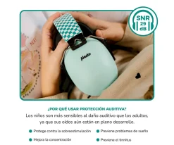 Orejeras para Bebés y Niños Alecto Green