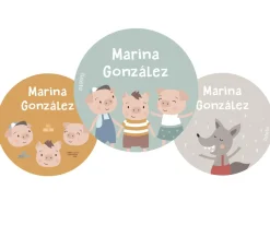Pack 3 Chapas Personalizadas The Three Little Pigs