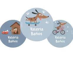 Pack 3 chapas Personalizadas Skater Dog