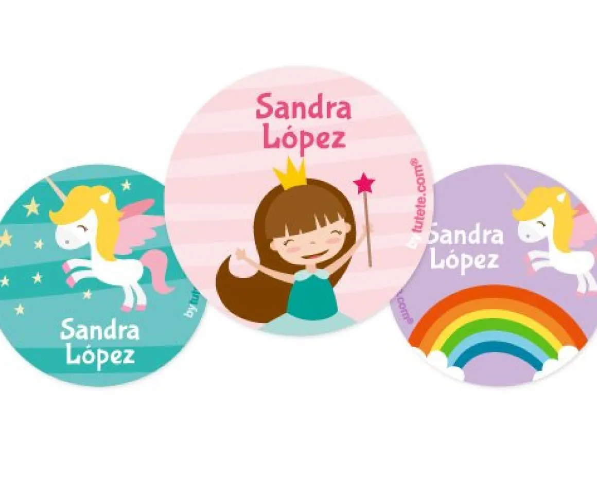 Pack 3 chapas Personalizadas Princesa