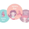 Pack 3 chapas Personalizadas Sirena