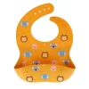 Pack Baby Meal Babero Silicona Animal Friends + Bol Silicona y Cuchara Acero Ocean Blue