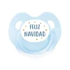Pack Chupete Retro Azul Feliz Navidad + Chupetero Ocean