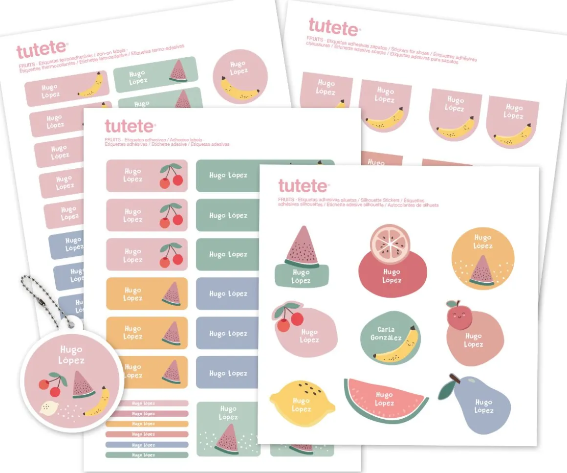 Pack Combinado Termo y Pegatinas Fruits