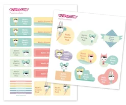 Pack Combinado Termo y Pegatinas Esther Gili Pastel