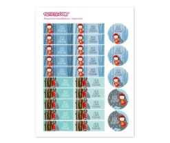 Pack Combinado Termo y Pegatinas Caperucita