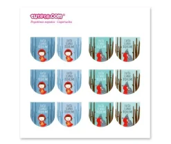 Pack Combinado Termo y Pegatinas Caperucita