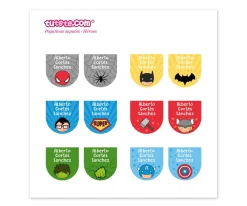 Pack Combinado Termo y Pegatinas Héroes
