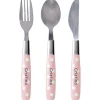 Pack Cubiertos Personalizados Lunares Rosa Empolvado