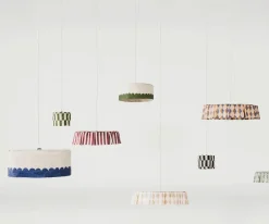 Pantalla de Lino Lámpara de Techo Vibes Mustard Harlequin