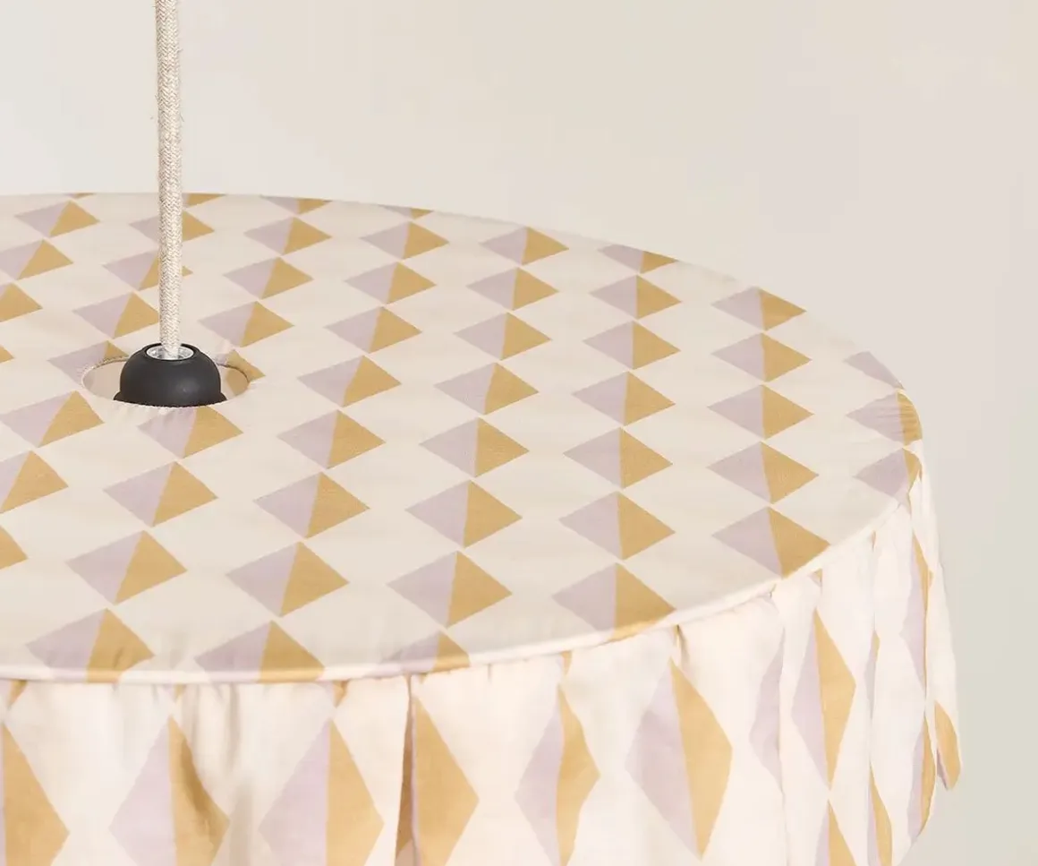 Pantalla de Lino Lámpara de Techo Vibes Mustard Harlequin