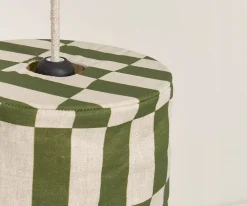 Pantalla de Lino Lámpara de Techo Vibes Green Tiles