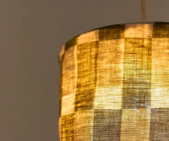 Pantalla de Lino Lámpara de Techo Vibes Green Tiles