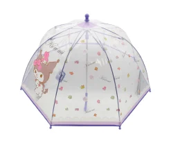 Paraguas Manual Infantil Kuromi Transparente Burbuja
