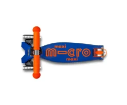 Patinete Maxi Deluxe Plegable Neon Led Azul / Naranja