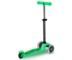 Patinete Mini Micro Deluxe Glow Lime con Luces LED + Molinillo Cohete