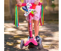 Patinete Mini Micro Deluxe Glow Lime con Luces LED + Molinillo Unicornio