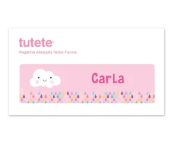 Pegatina Alargada Nube Rosa