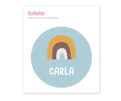 Pegatina Grande Arcoíris Mostaza para Caja Almuerzo