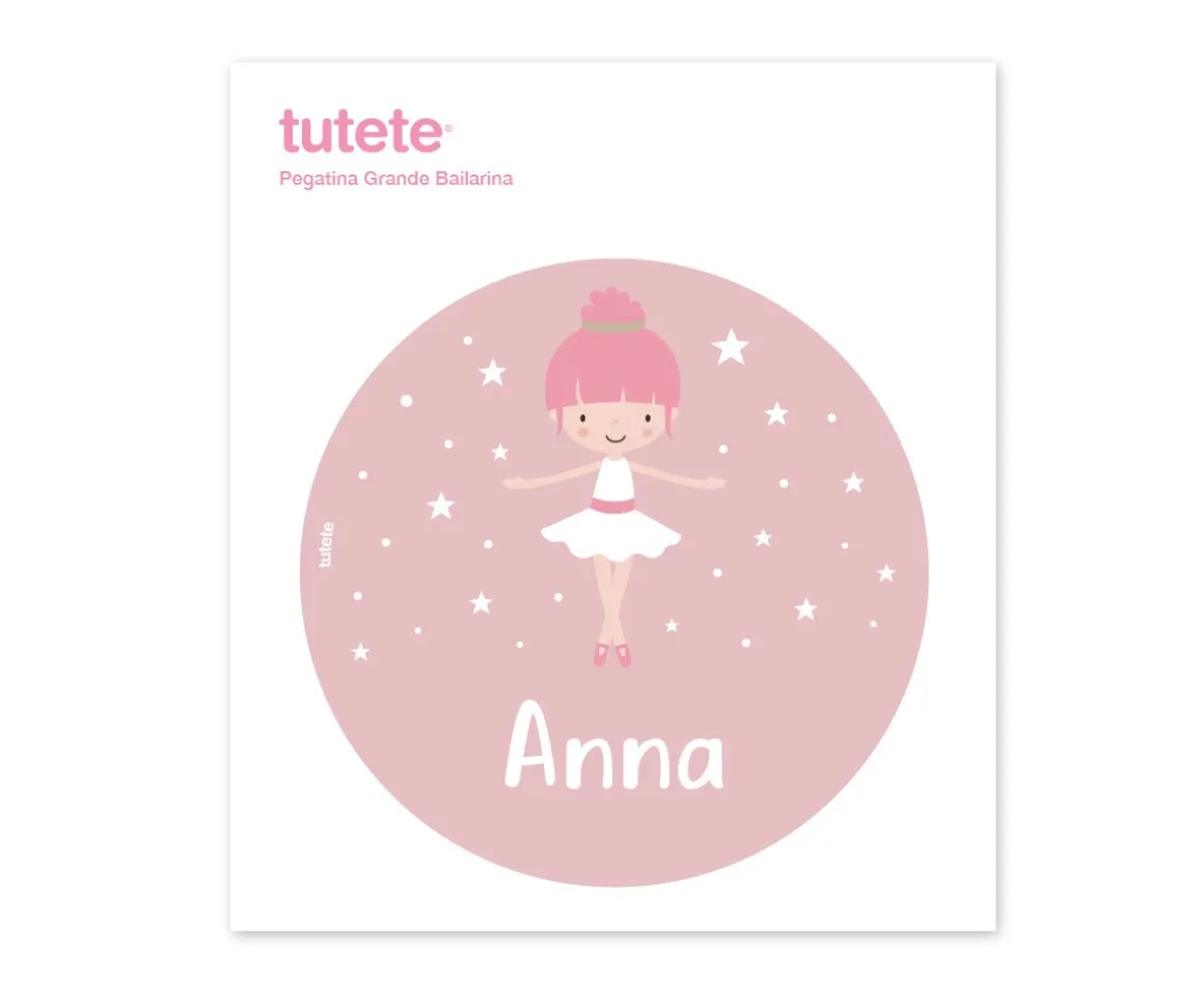 Pegatina Grande Bailarina para Caja Almuerzo