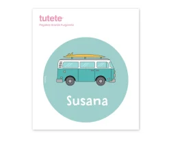Pegatina Grande Furgoneta para Caja Almuerzo