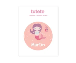 Pegatina Pequeña Sirena para Botella y Cajas Almuerzo