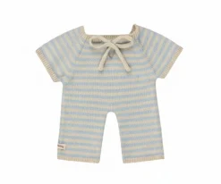 Pelele Largo para Muñecos Gommu Rayas Azul-Crema