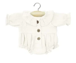 Pelele Léonore Gasa de Algodón Crudo para Muñeco Gordis