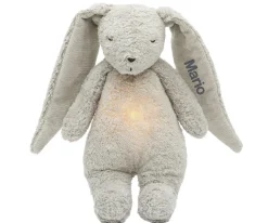 Peluche Luz-Sonido Conejo Orgánico Moonie 2.0 Gray Personalizable
