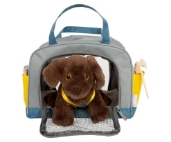 Perro con Bolsa de Transporte y Set de Cuidados