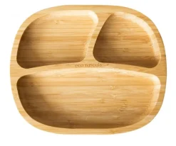 Plato Bambú con Ventosa Toddler Azul