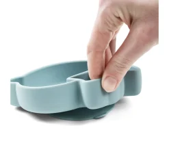 Plato Silicona Stick&Stay Snack Birdee Blue