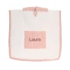 Poncho Vichy Rosa Personalizable