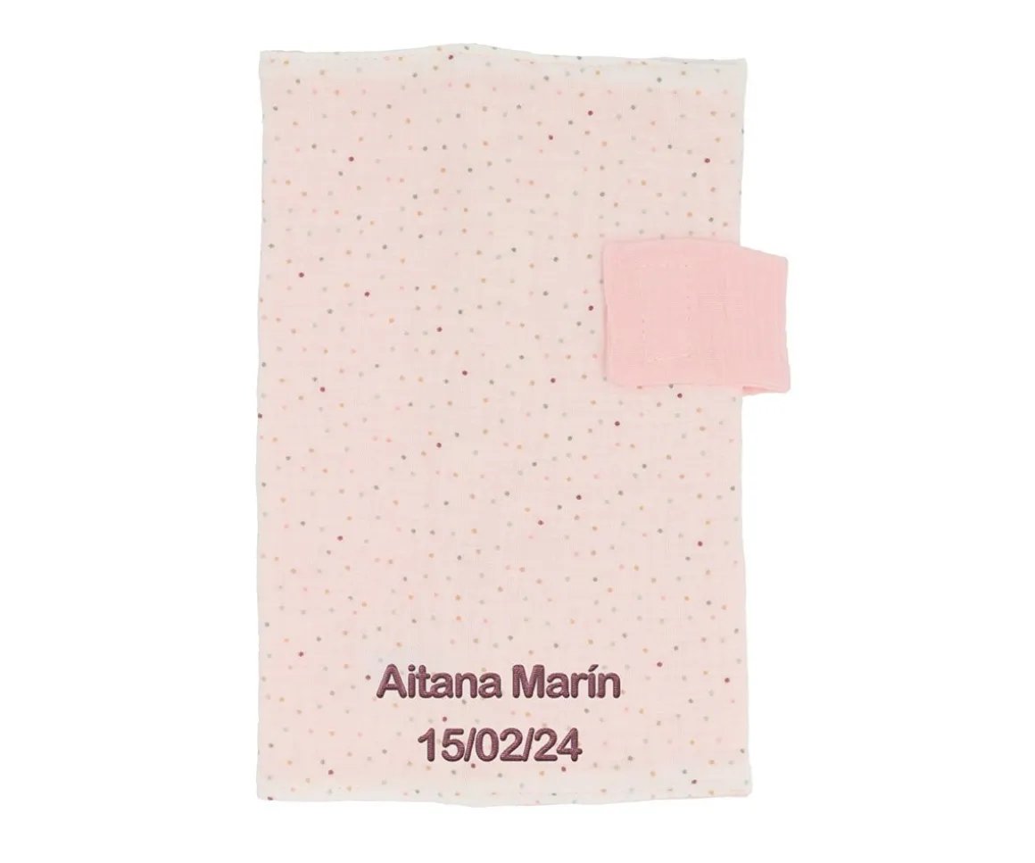 Portadocumentos Rainbow Dots Rosa Personalizable