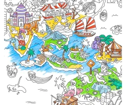 Póster XL Omy Atlas para Colorear