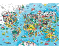 Póster XL Omy Atlas para Colorear
