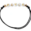 Pulsera Estrellas Doradas Personalizada Negro