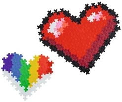 Puzzle con Números Corazones