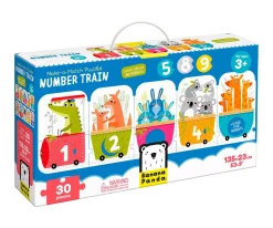 Puzzle Make a Match Number Train